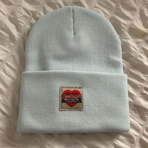 Carhartt Light Blue Early Fog Heart Beanie DISCONTINUED COLOR